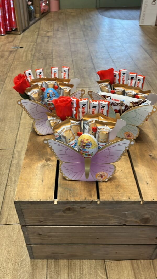 Butterfly gift with kinder bueno chocolate